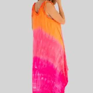 Orange/pink straps dress