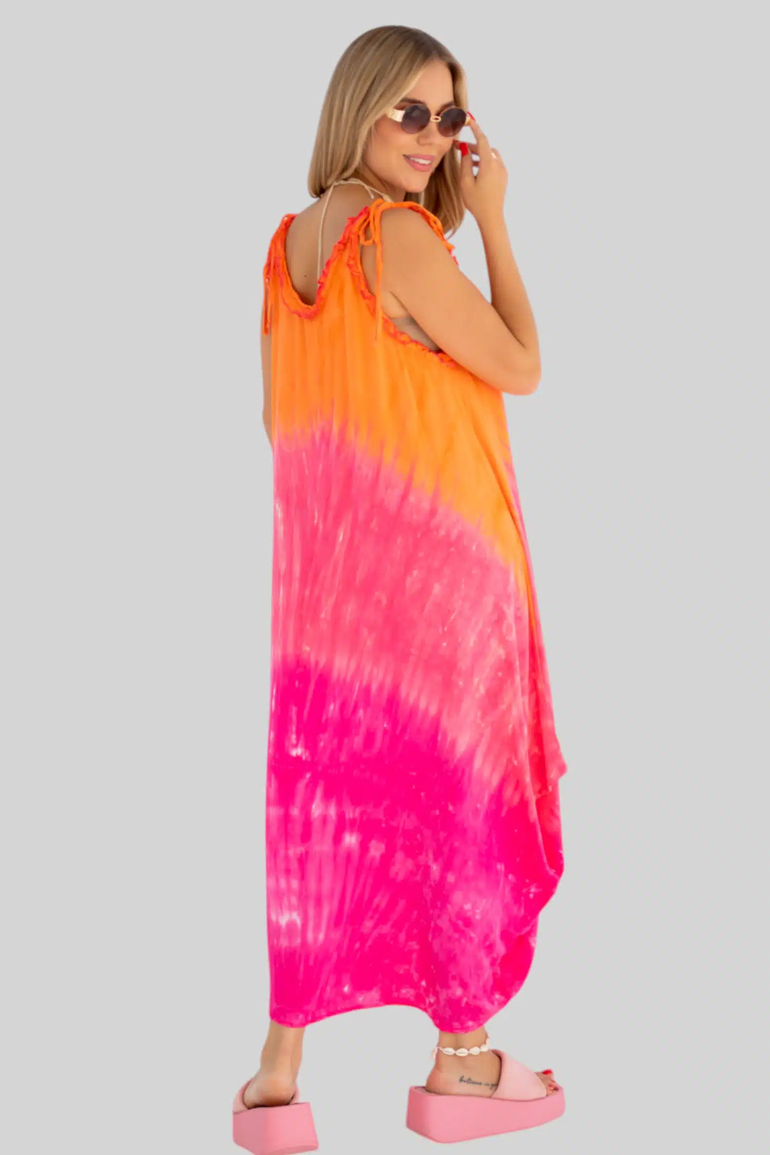 Orange/pink straps dress 1 Orange/pink straps dress