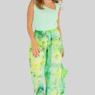 Green ice dye pants