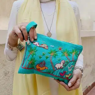 كلاتش بيد تطريز ريفي قطن