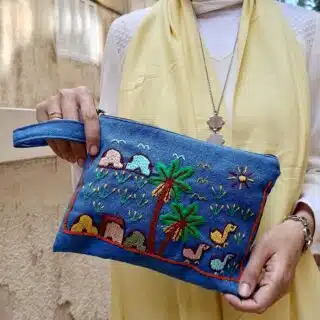 كلاتش بيد تطريز ريفي قطن