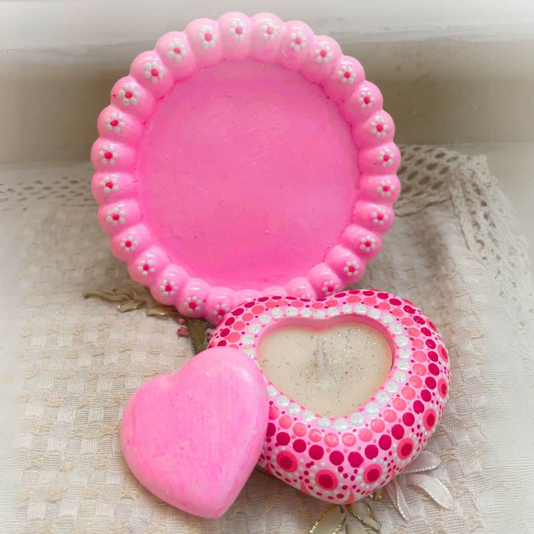 pinky concrete décor set