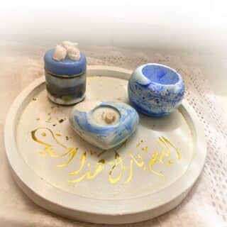 Blue & white concrete set
