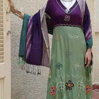 New Arrivals 121 فستان تطريز منسج نسيج يدوي