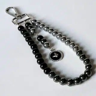 Hematite Butterfly bag charms