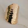 Goldplated 18k hammered ring