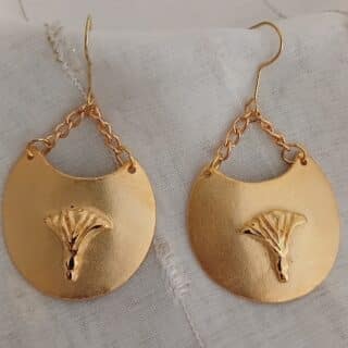 Goldplated 18k Lotus earrings