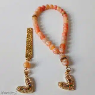 Orange / heart set of 2 pcs
