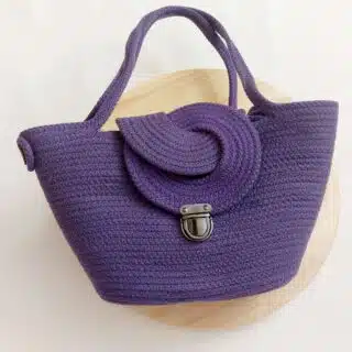 Loza cotton cord purple handbag