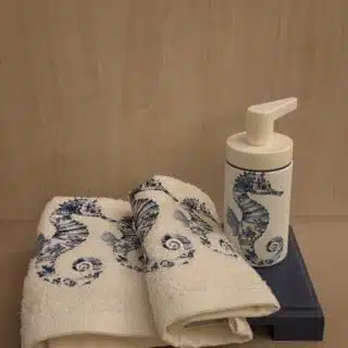 Sea horse bathroom set