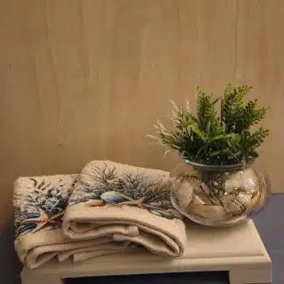 Green corals decorative bathroom set