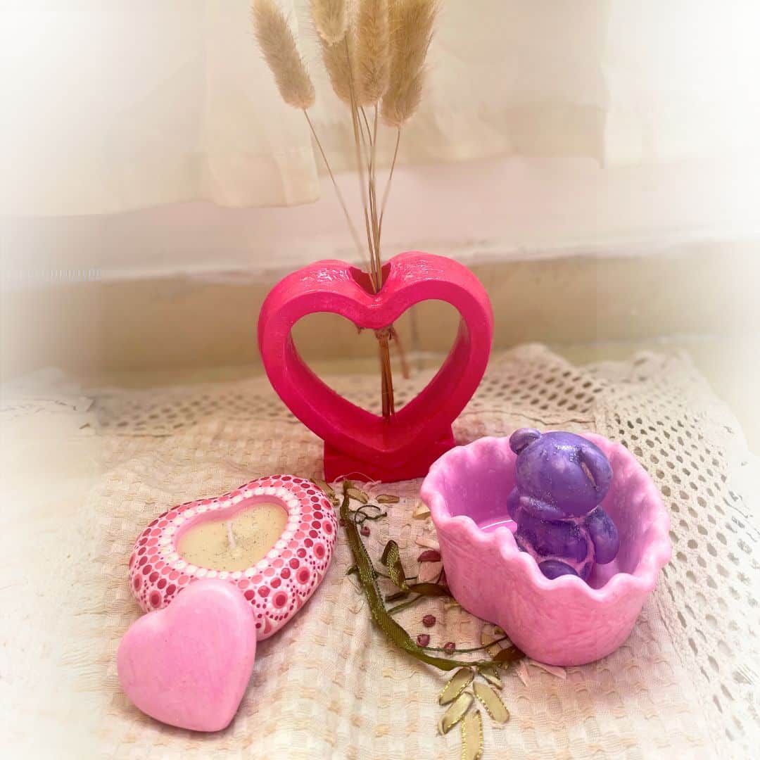 pink candle set