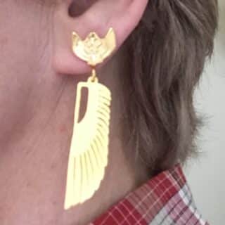 Goldplated Isis wings earrings
