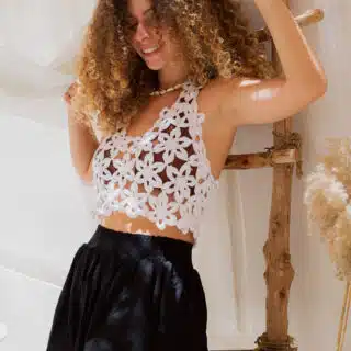 "Flower Power Crochet Top"