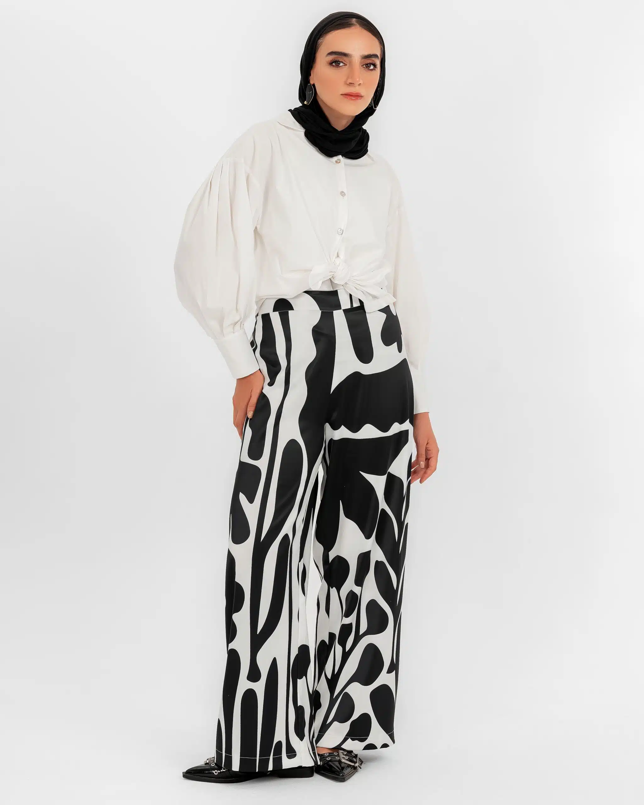 Black and white Floral Pants 2 44 1 scaled