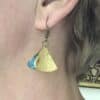 Double face pyramid earrings