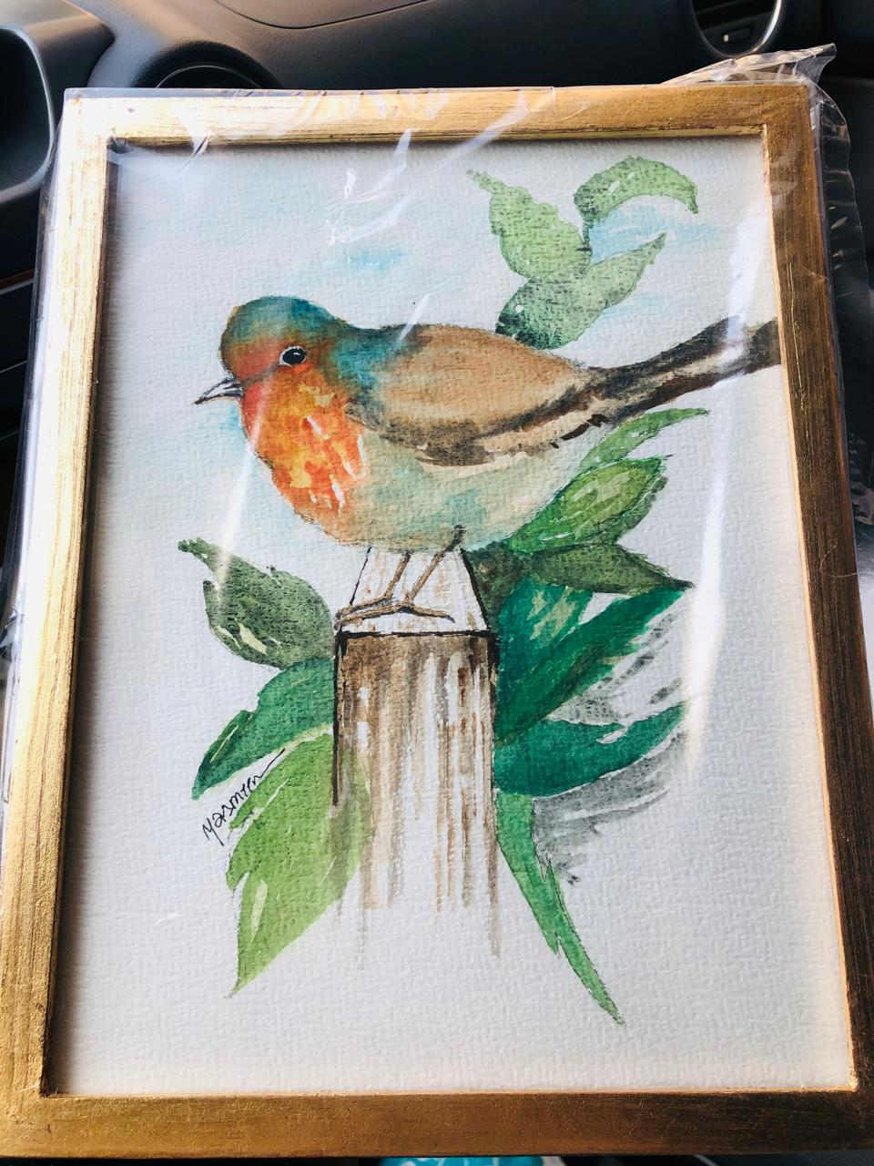 the curious bird 1 Bird resting on the Gate edge