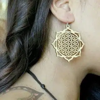 wooden earrings handmade