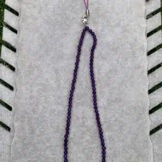 Handmade Chinese 925 Silver Amethyst Necklace/Mobile Holder
