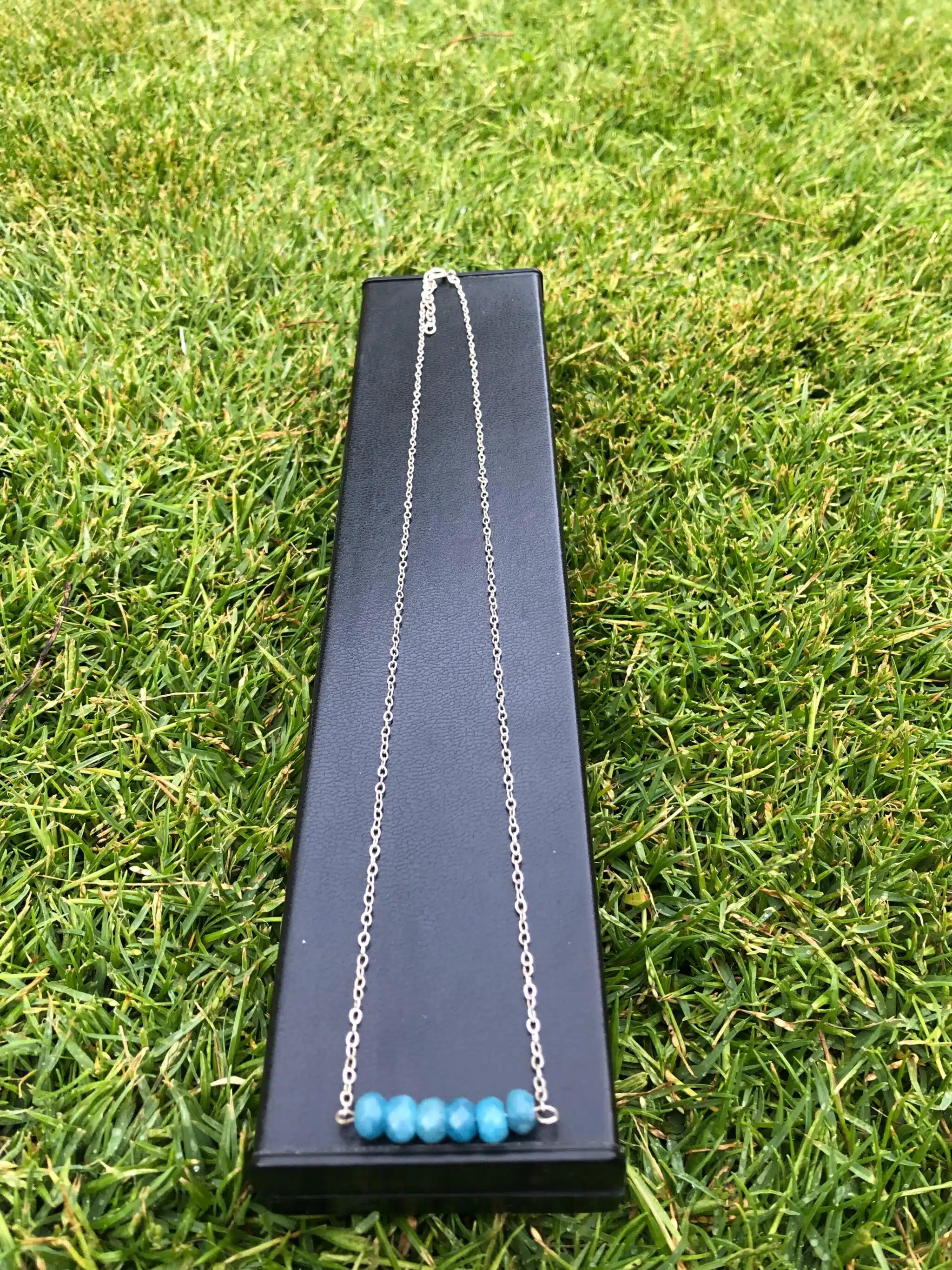 Handmade 925 Silver Blue Agate Necklace & Bracelet 3 IMG 20250623 WA0010 scaled