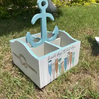 Sea Blue Anchor Cutlery Organizer