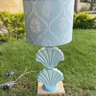 Light Blue Sea Shells Side Lamp