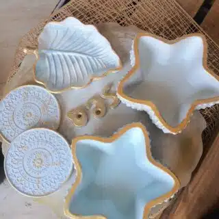 Sea star & leaf Concrete set