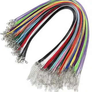 coloured leather cord necklace wax rope