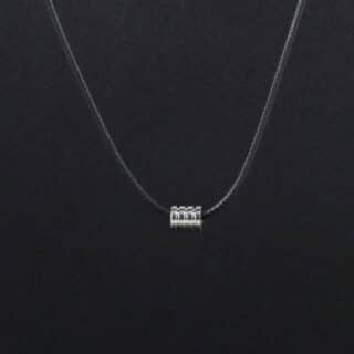 Stainless steel pedant with leather cord