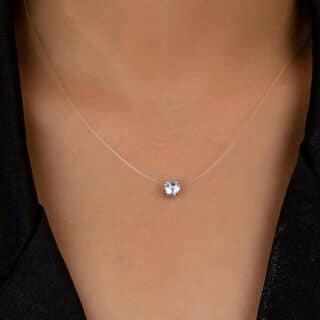 Round Cubic Zirconia Pendant