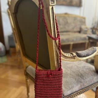 Red Crochet cross bag