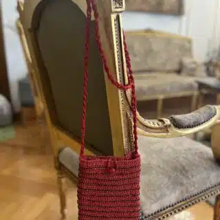 Red Crochet cross bag