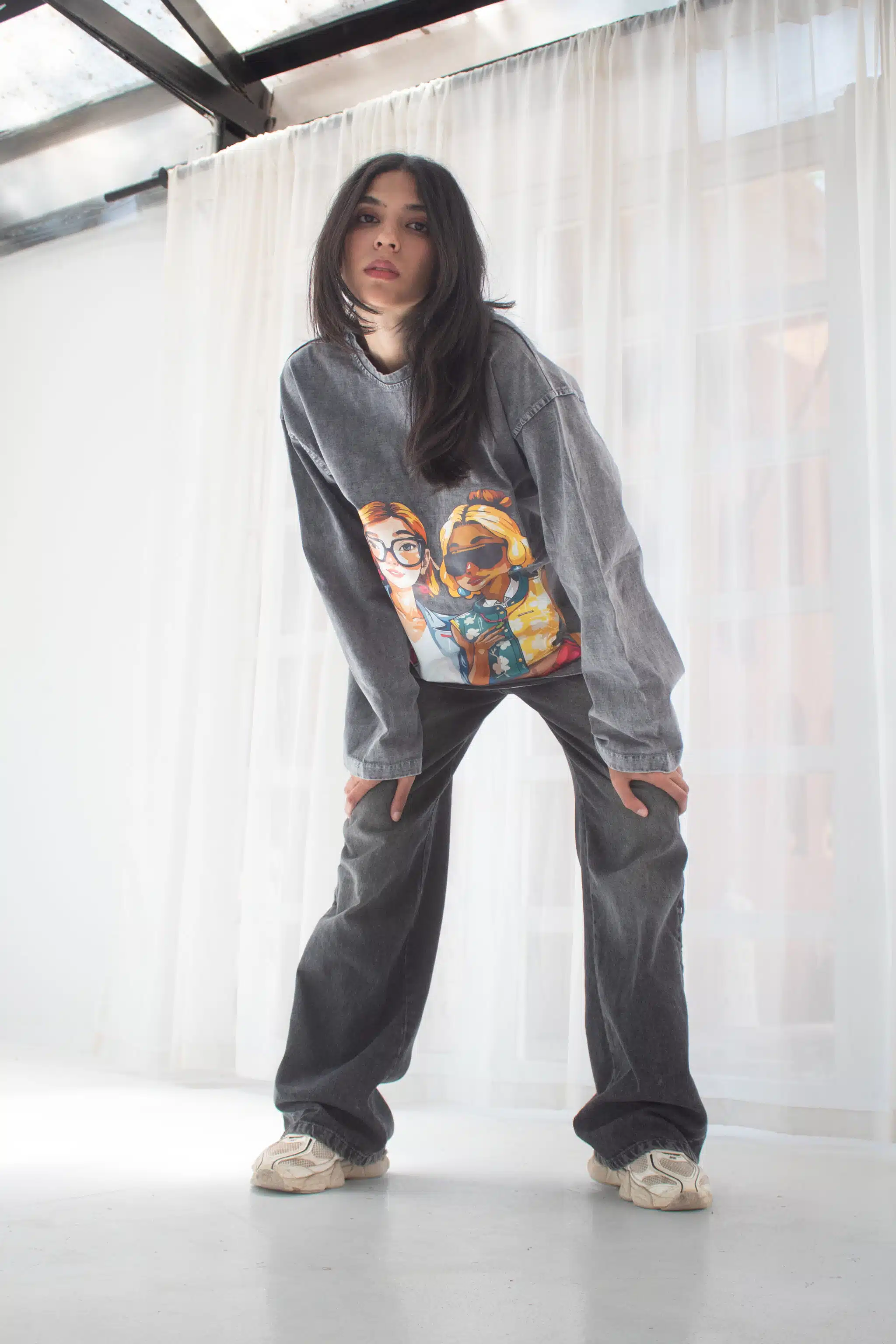 Washed two girls Long sleeve tshirt 4 IMG 0946 scaled