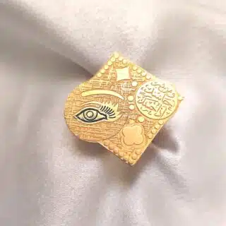 خاتم من النحاس المطلي دهب