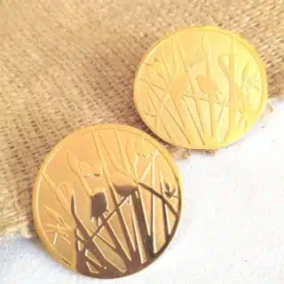 حلق من النحاس المطلي. دهب