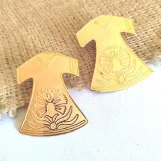 حلق من النحاس المطلي. دهب