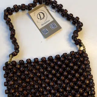 dark brown shoulder bag