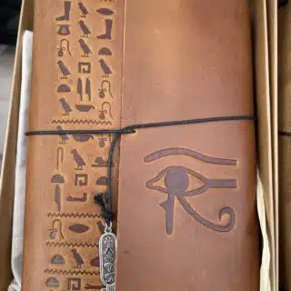 Eye of Horus leather notebook