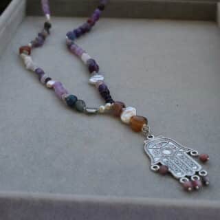 Purple Stones Necklace