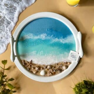 Ocean resin tray
