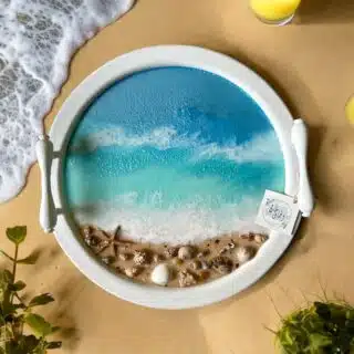 Ocean resin tray