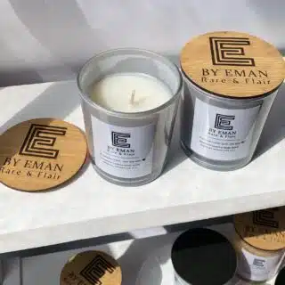 Mahogany teak wood candle