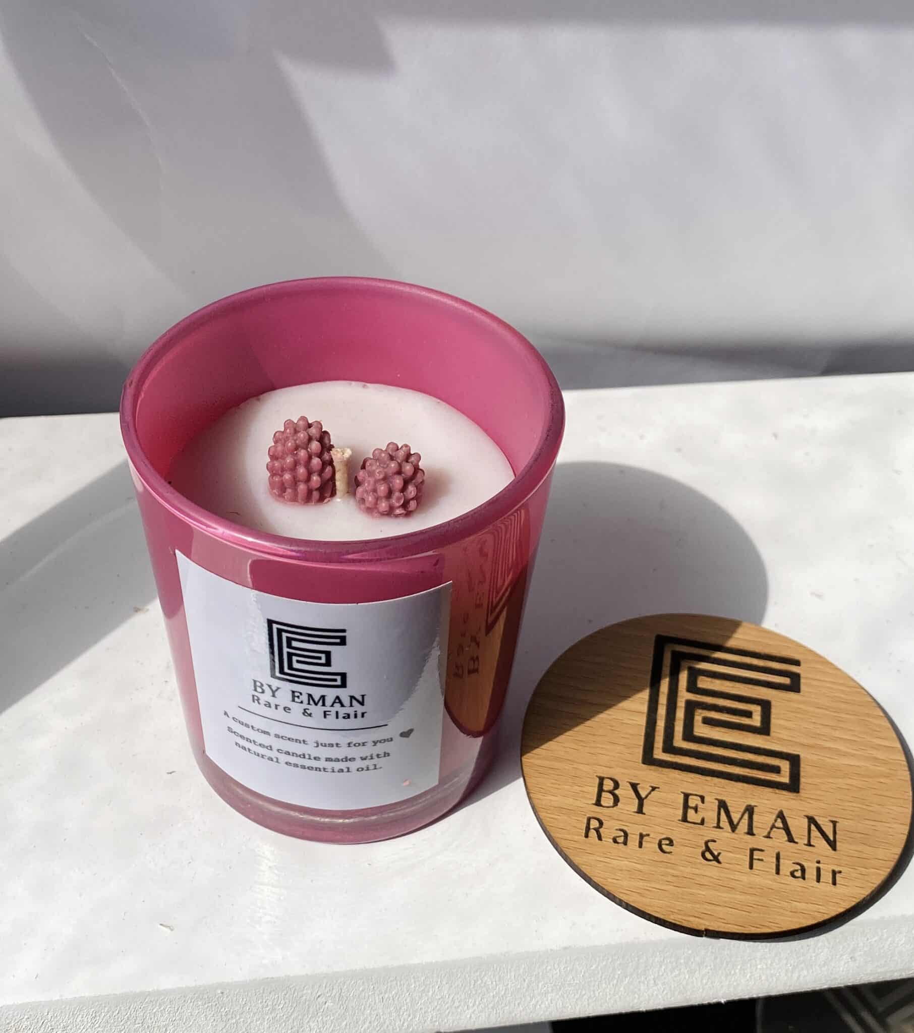 Rose glow candle 1 Rose glow candle