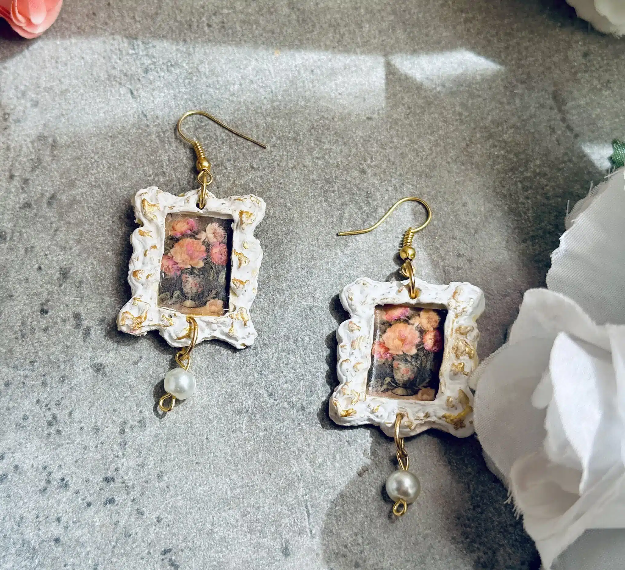 Vintage painting Earring. 2 IMG 6025 2 scaled