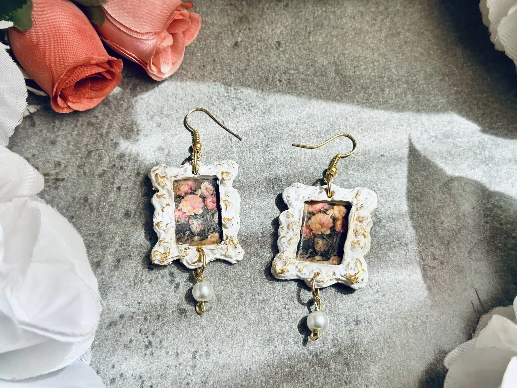 Vintage painting Earring. 4 IMG 6026 1 scaled