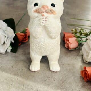 White Cat Decorative Figurine