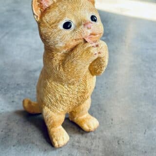 Golden Decorative Cat Figurine