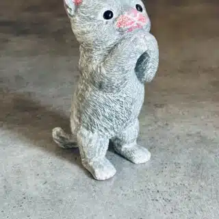 Gray Cat Decorative Figurine