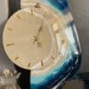 Irregular ocean resin wall clock
