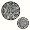 Grey mandala dots